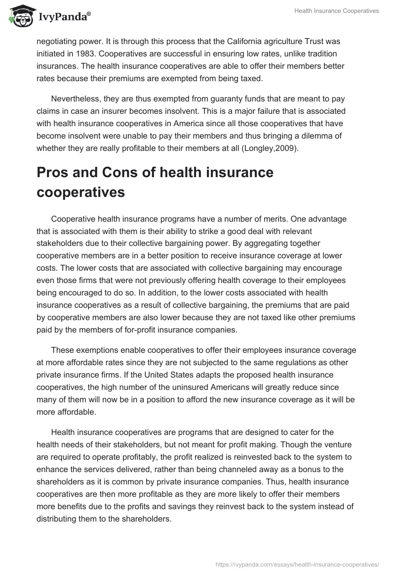 Health Insurance Cooperatives. Page 3
