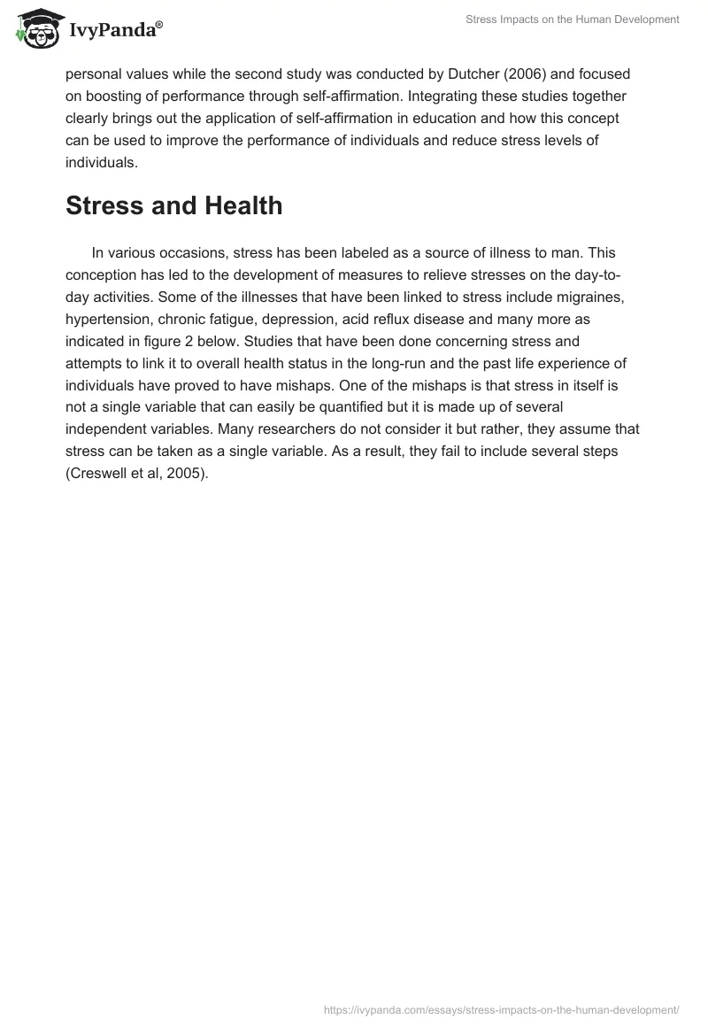 Stress Impacts on the Human Development. Page 2