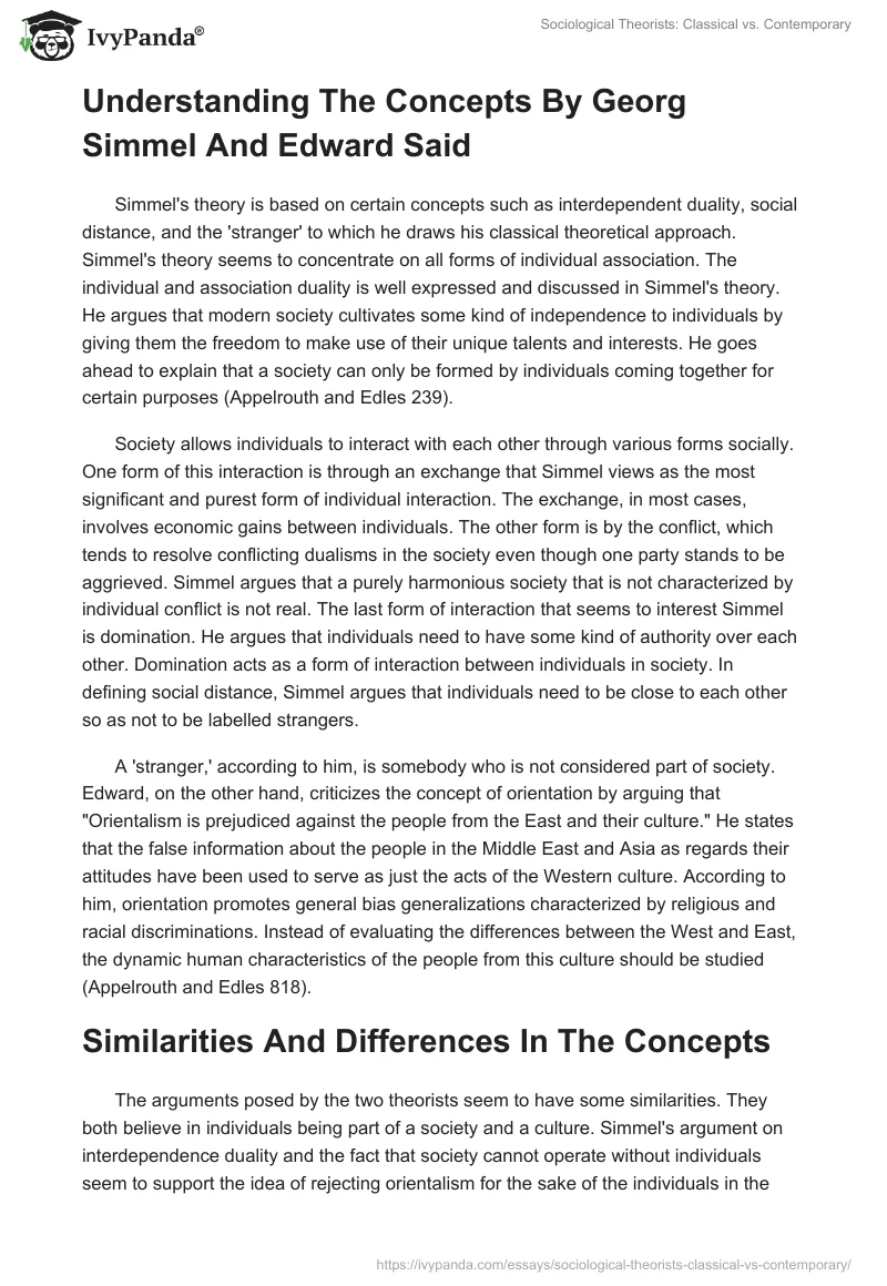 Sociological Theorists: Classical vs. Contemporary. Page 2