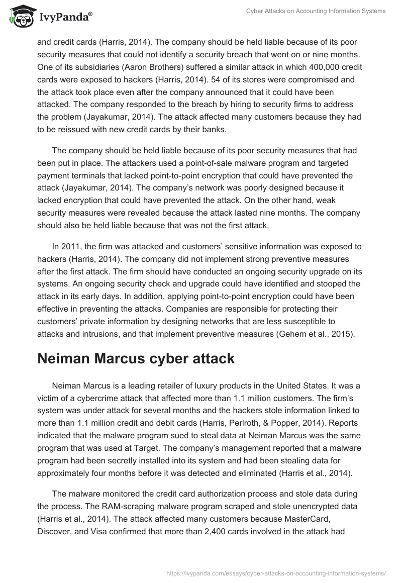 Cyber Attacks on Accounting Information Systems. Page 3