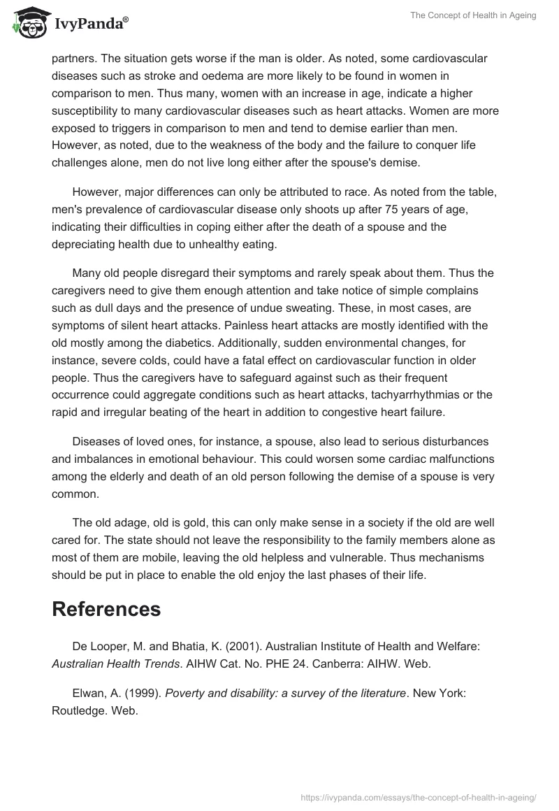 The Concept of Health in Ageing. Page 4