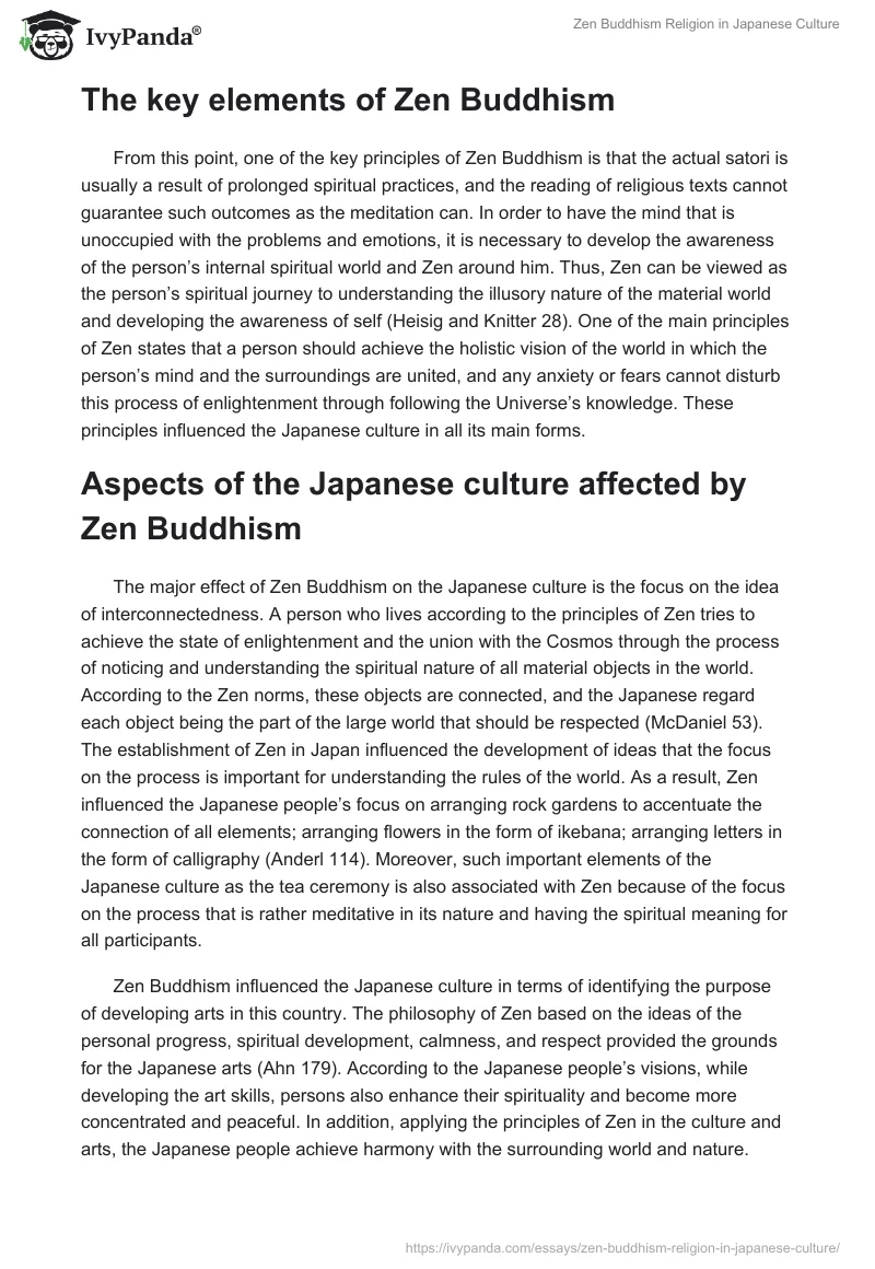 Zen Buddhism Religion in Japanese Culture. Page 3