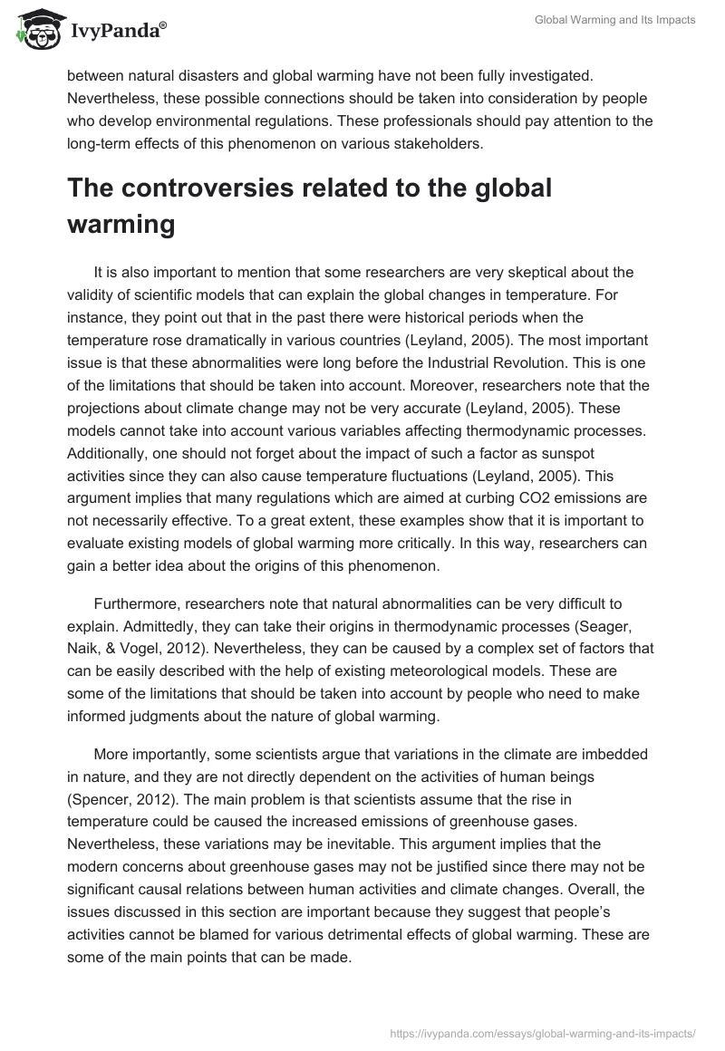 Global Warming and Its Impacts. Page 4