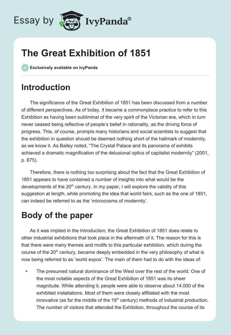 The Great Exhibition of 1851. Page 1