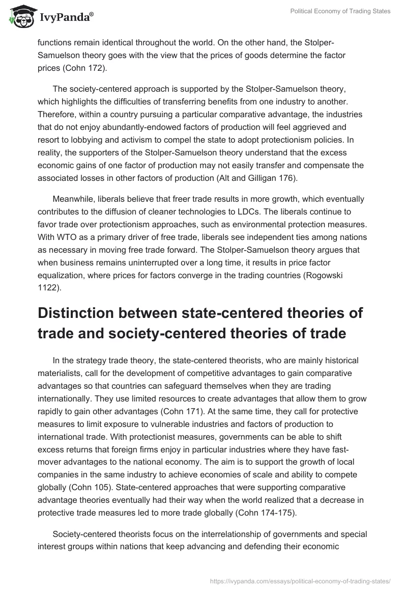 Political Economy of Trading States. Page 2