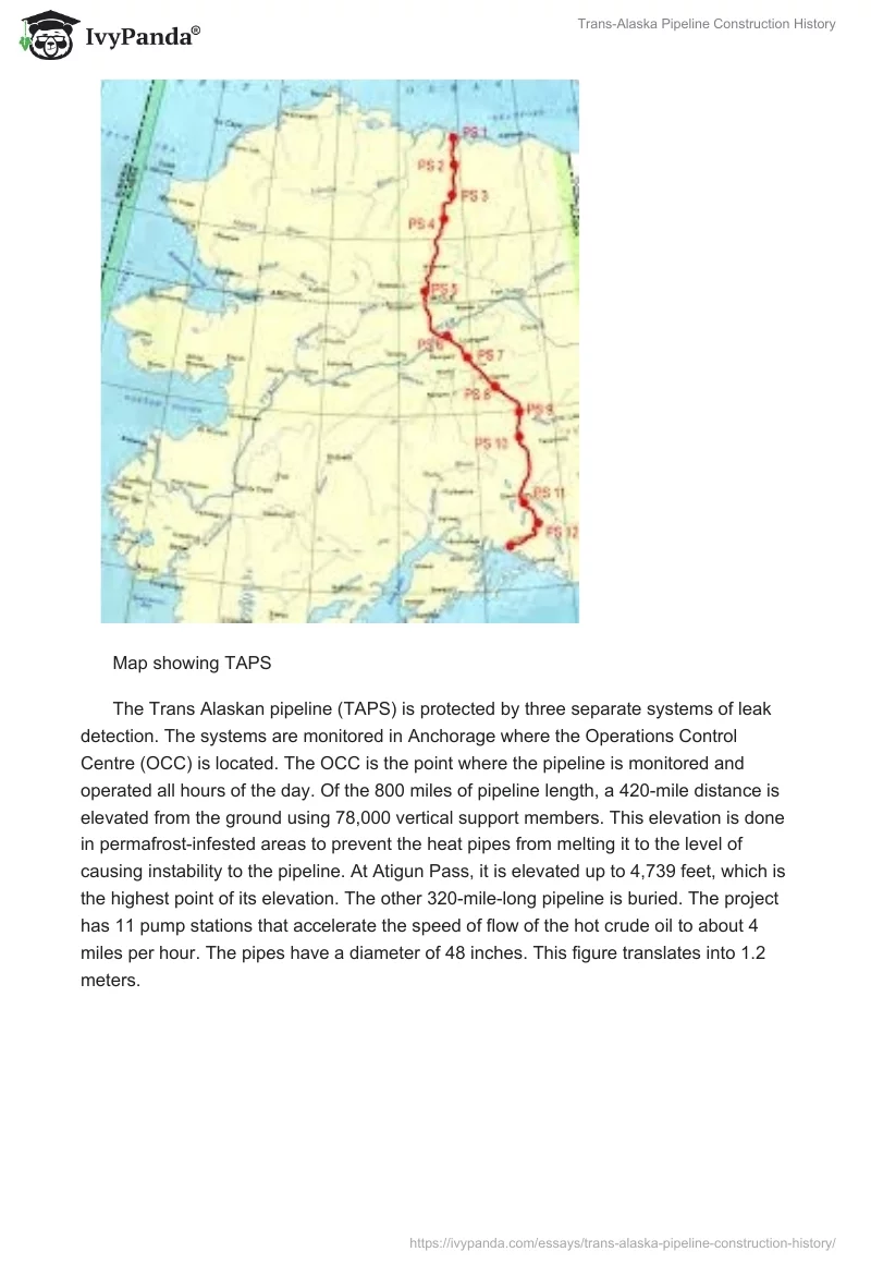 Trans-Alaska Pipeline Construction History. Page 2