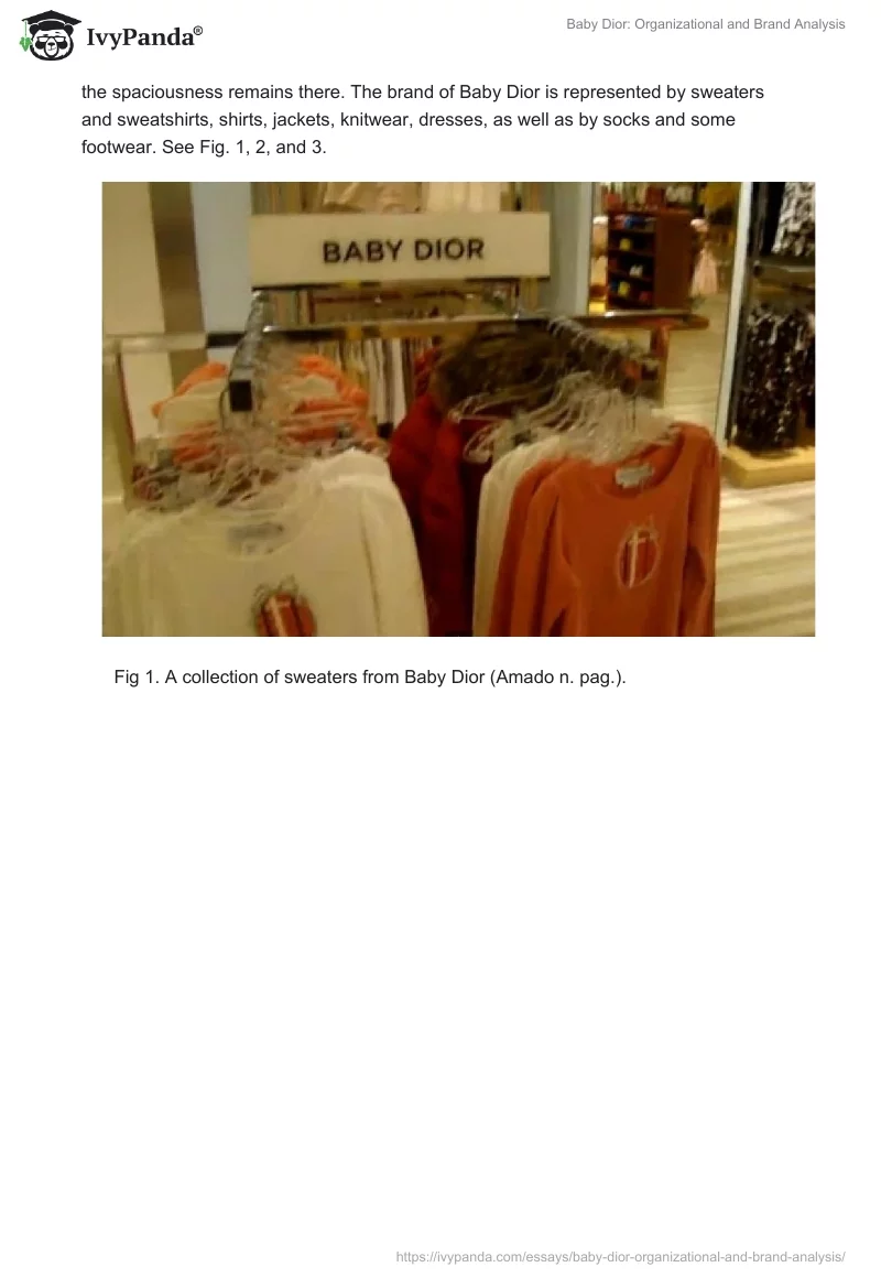 Baby Dior: Organizational and Brand Analysis. Page 4