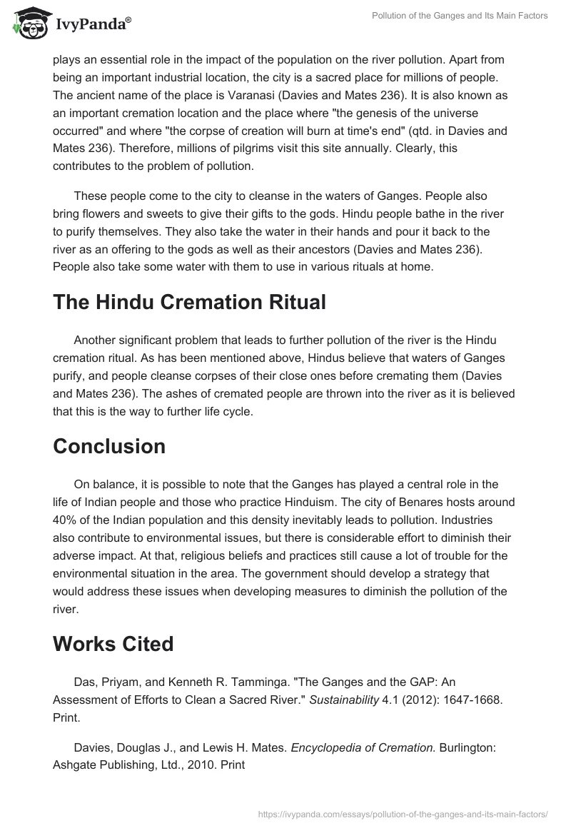 Pollution of the Ganges and Its Main Factors. Page 2