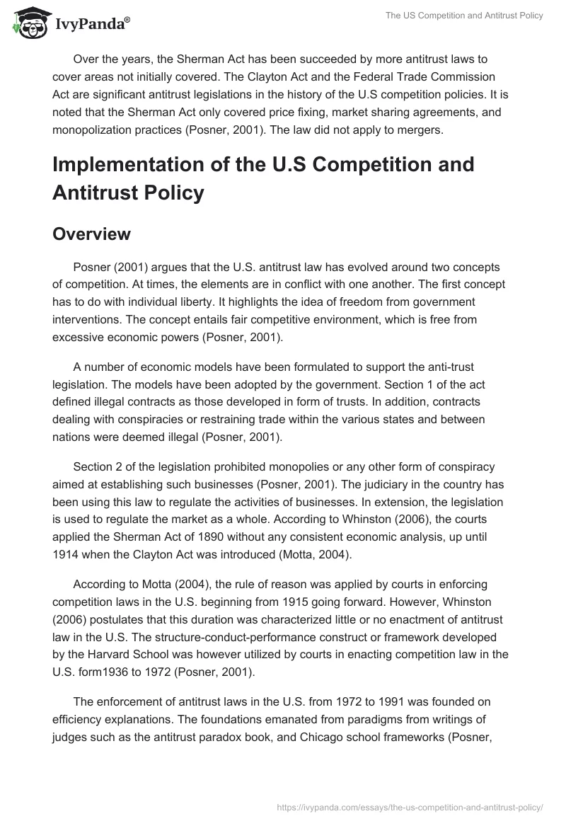 The US Competition and Antitrust Policy. Page 3