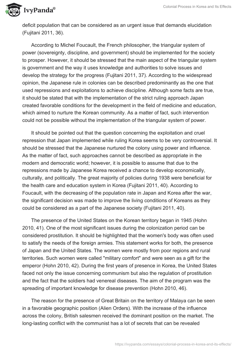 Colonial Process in Korea and Its Effects. Page 2