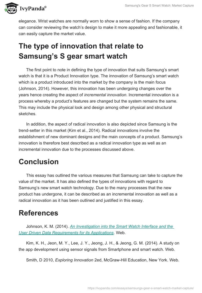 Samsung's Gear S Smart Watch: Market Capture. Page 2