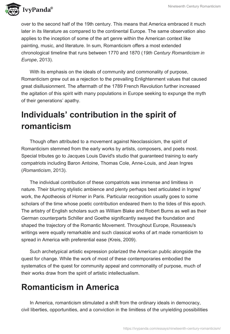 Nineteenth Century Romanticism. Page 2