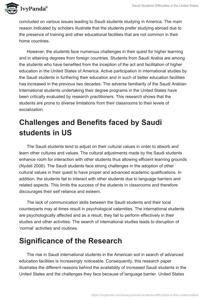 Saudi Students Difficulties in the United States. Page 4