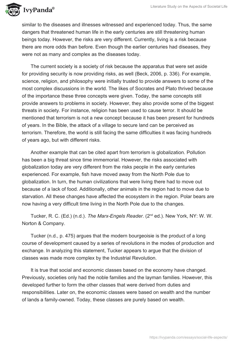 Literature Study on the Aspects of Societal Life. Page 2