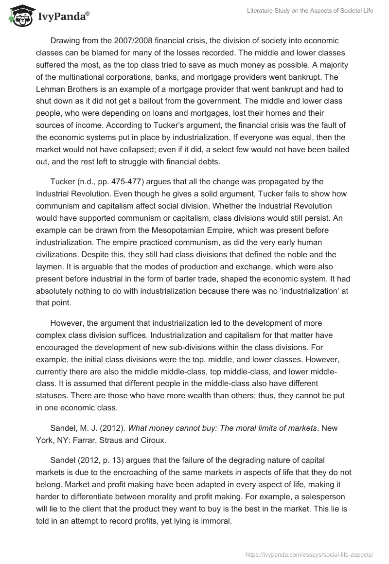 Literature Study on the Aspects of Societal Life. Page 3
