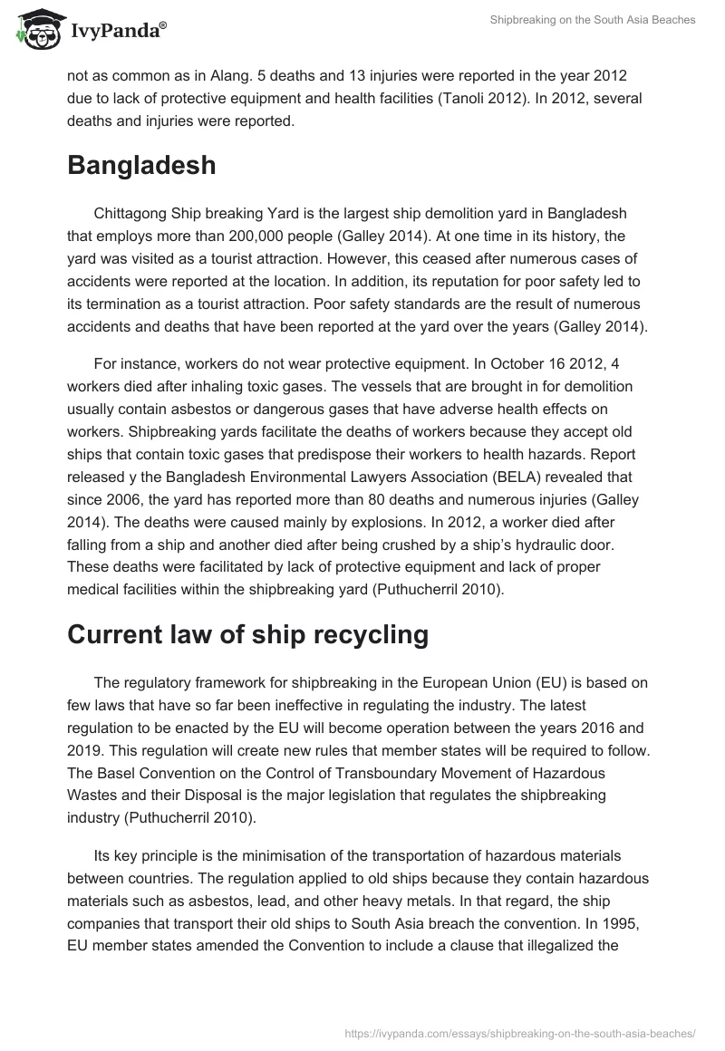 Shipbreaking on the South Asia Beaches. Page 4
