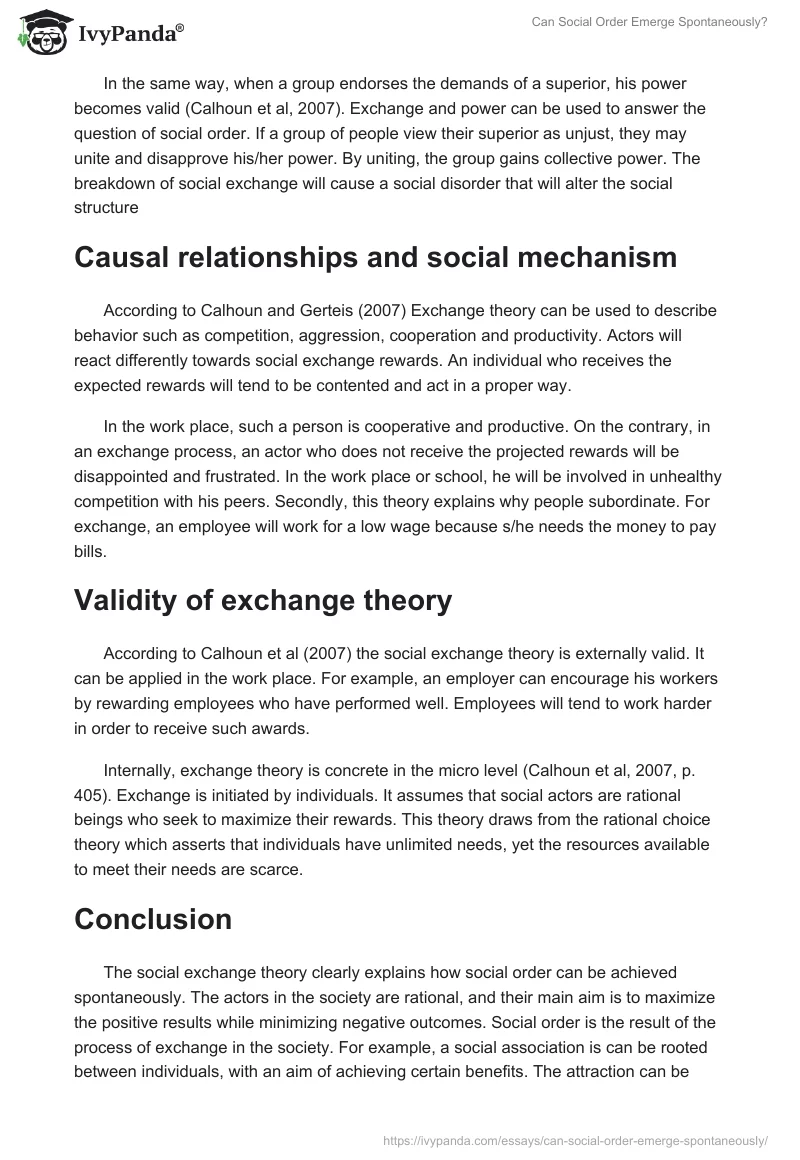 Can Social Order Emerge Spontaneously?. Page 4