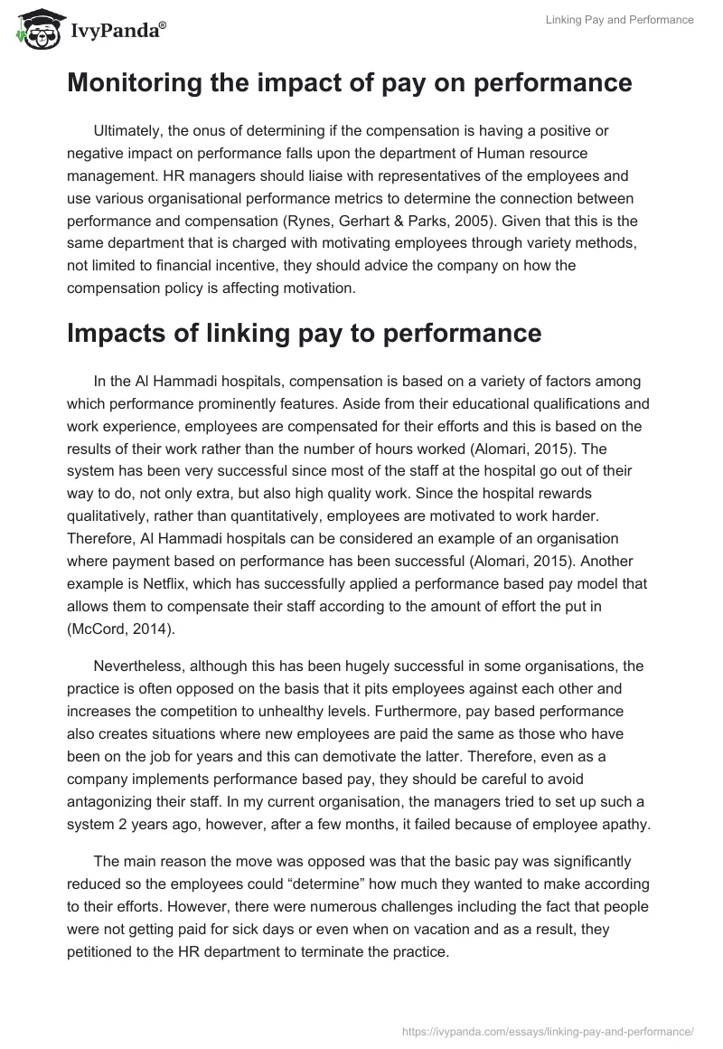Linking Pay and Performance. Page 2