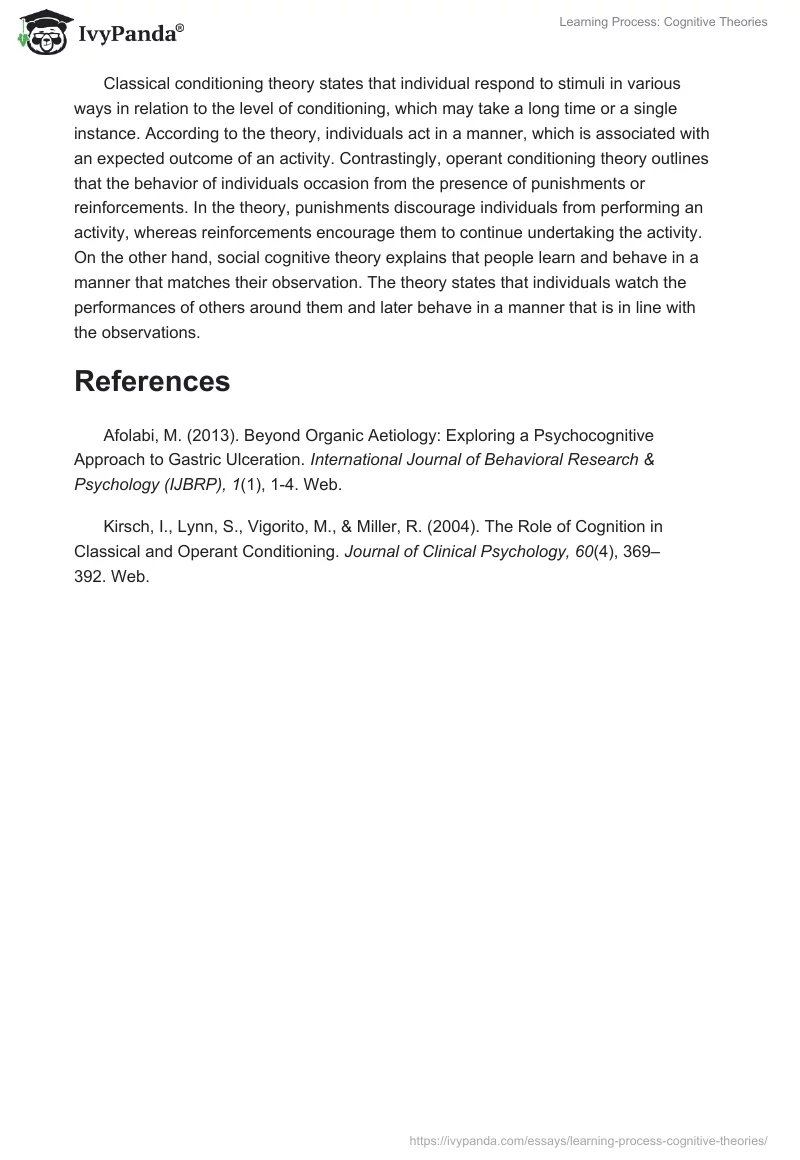 Learning Process: Cognitive Theories. Page 3
