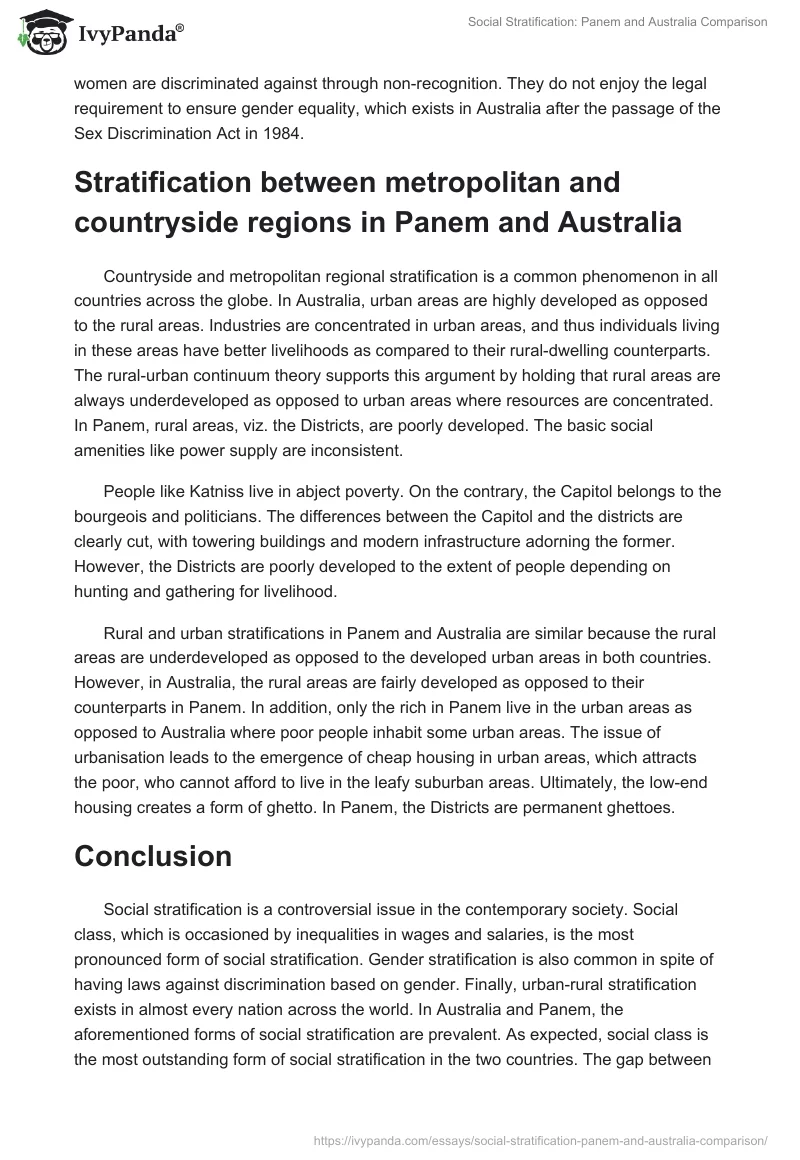 Social Stratification: Panem and Australia Comparison. Page 4