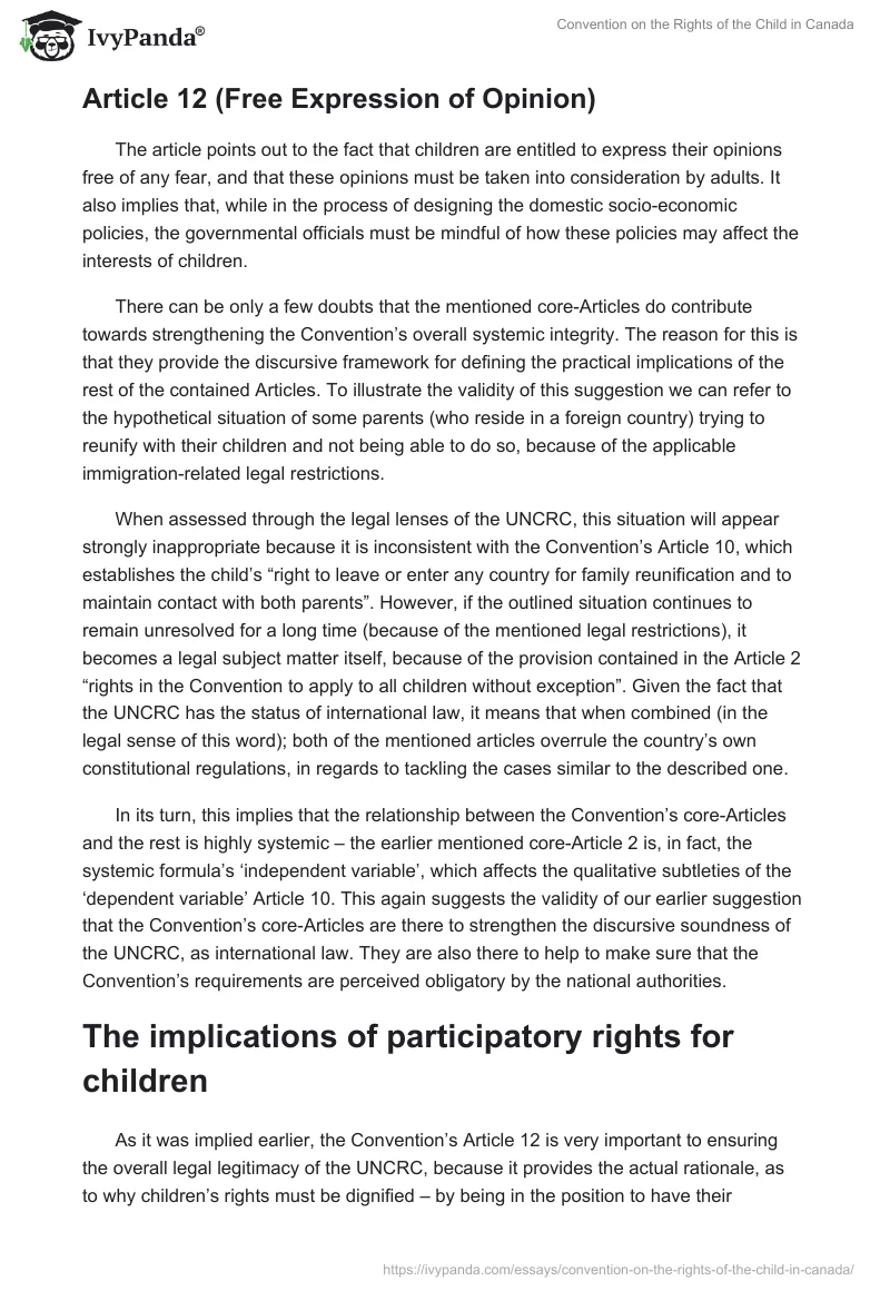 Convention on the Rights of the Child in Canada. Page 2