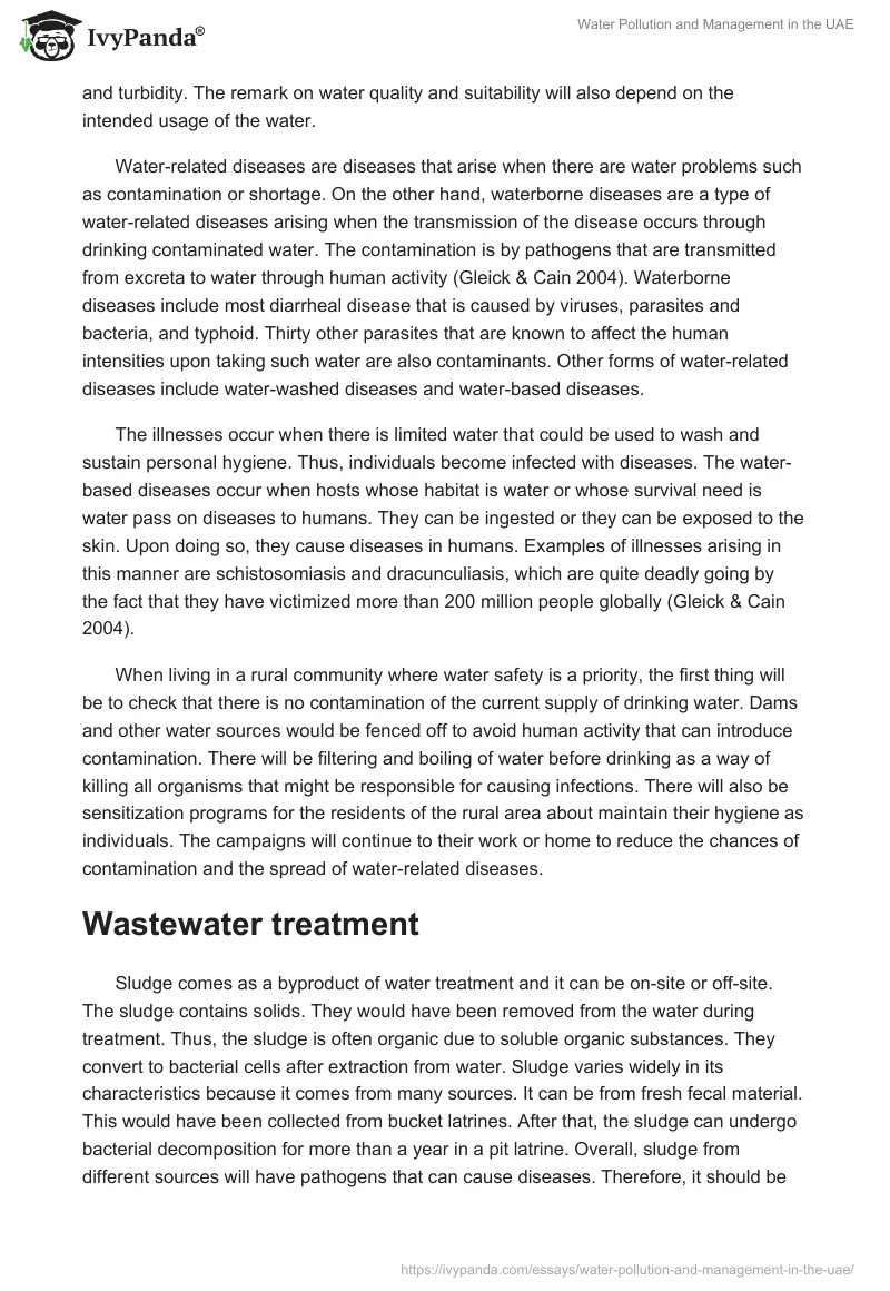 Water Pollution and Management in the UAE. Page 5
