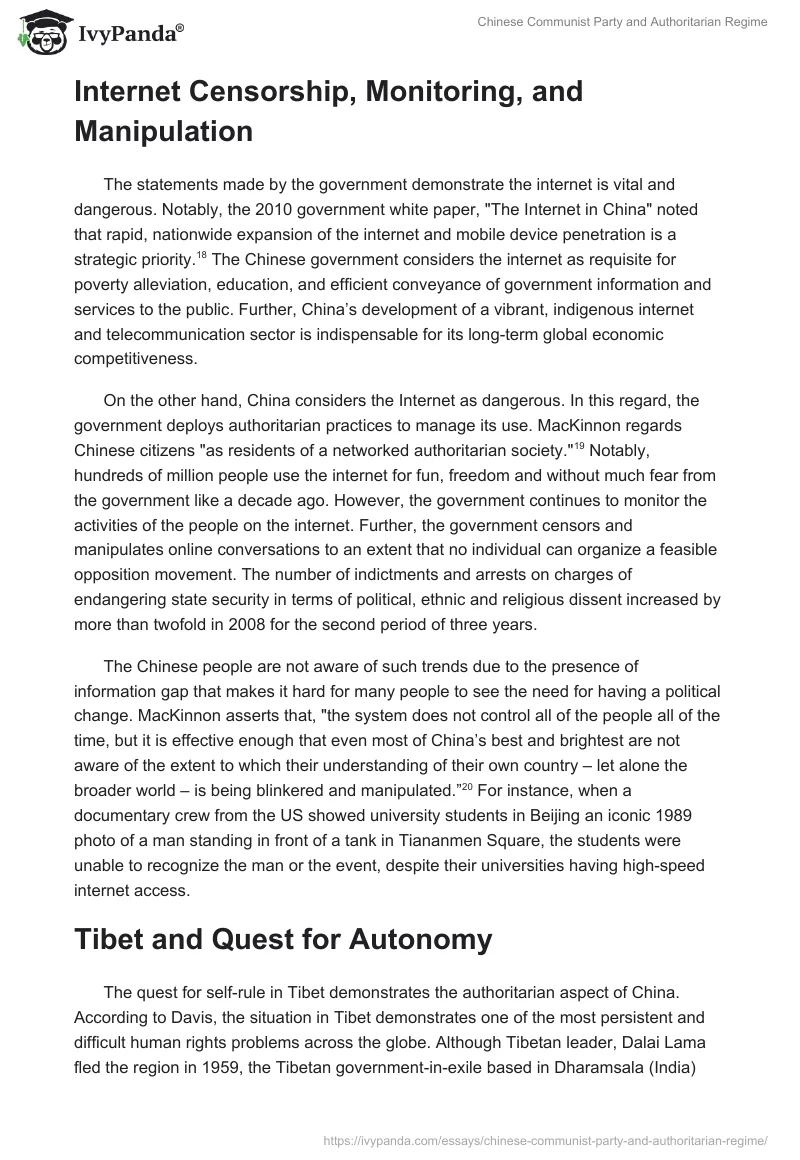 Chinese Communist Party and Authoritarian Regime. Page 4