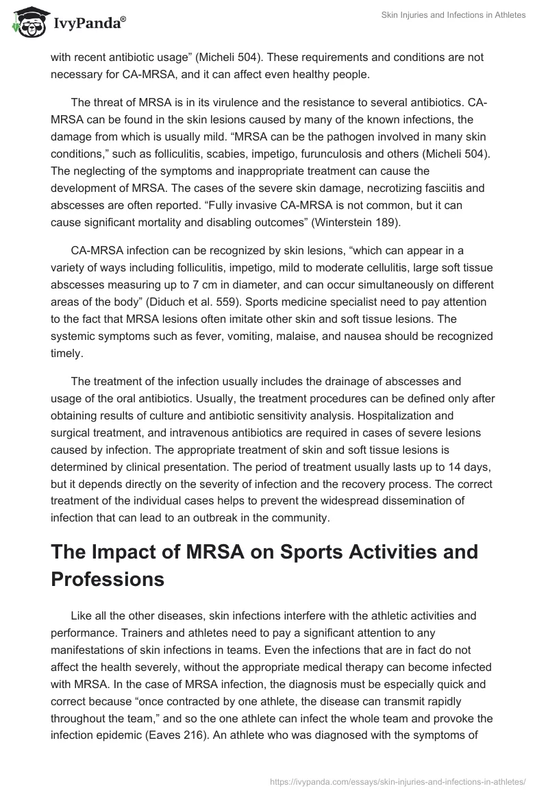 Skin Injuries and Infections in Athletes. Page 2