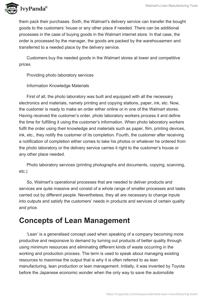 Walmart's Lean Manufacturing Tools. Page 3