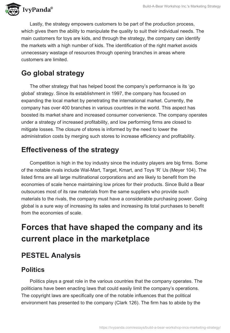 Build-A-Bear Workshop Inc.'s Marketing Strategy. Page 3
