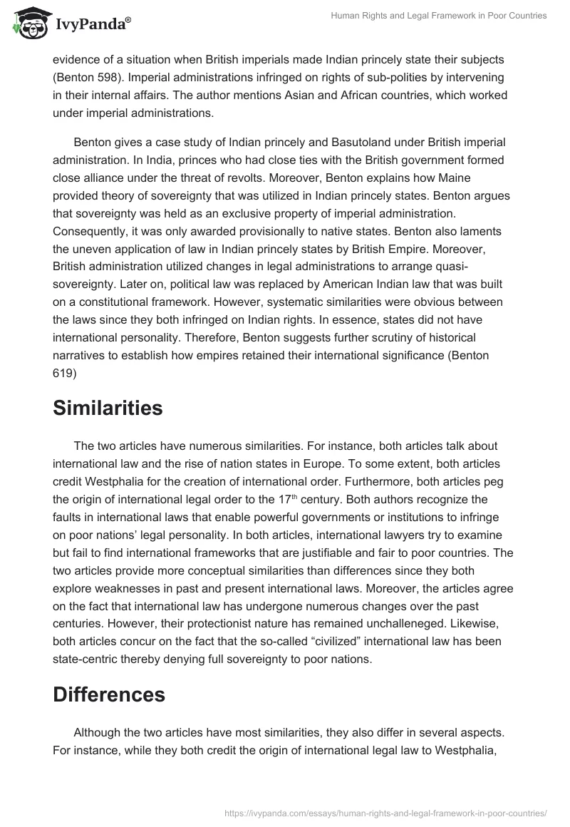 Human Rights and Legal Framework in Poor Countries. Page 3
