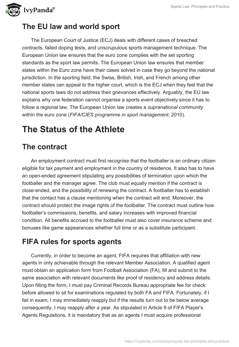 Sports Law: Principles and Practice. Page 2