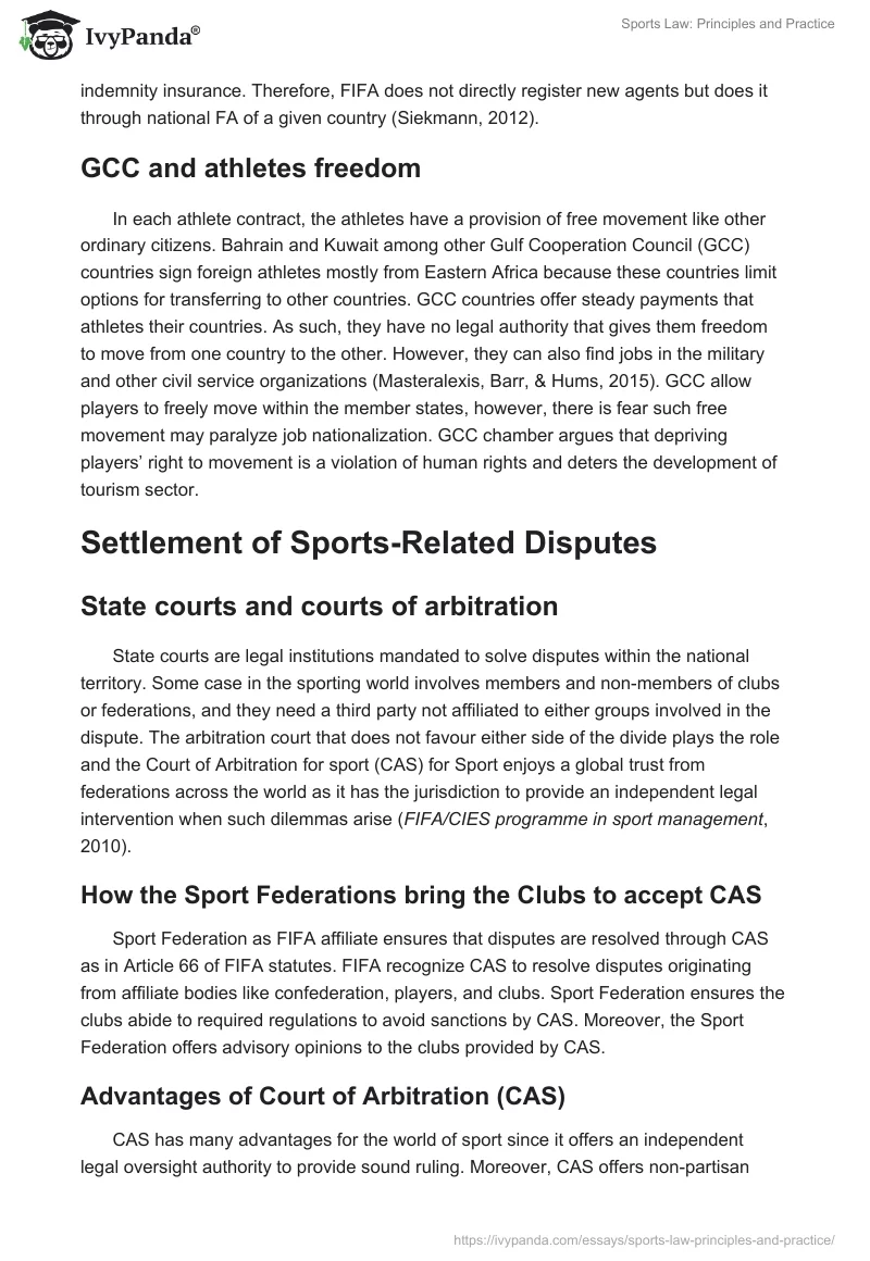 Sports Law: Principles and Practice. Page 3