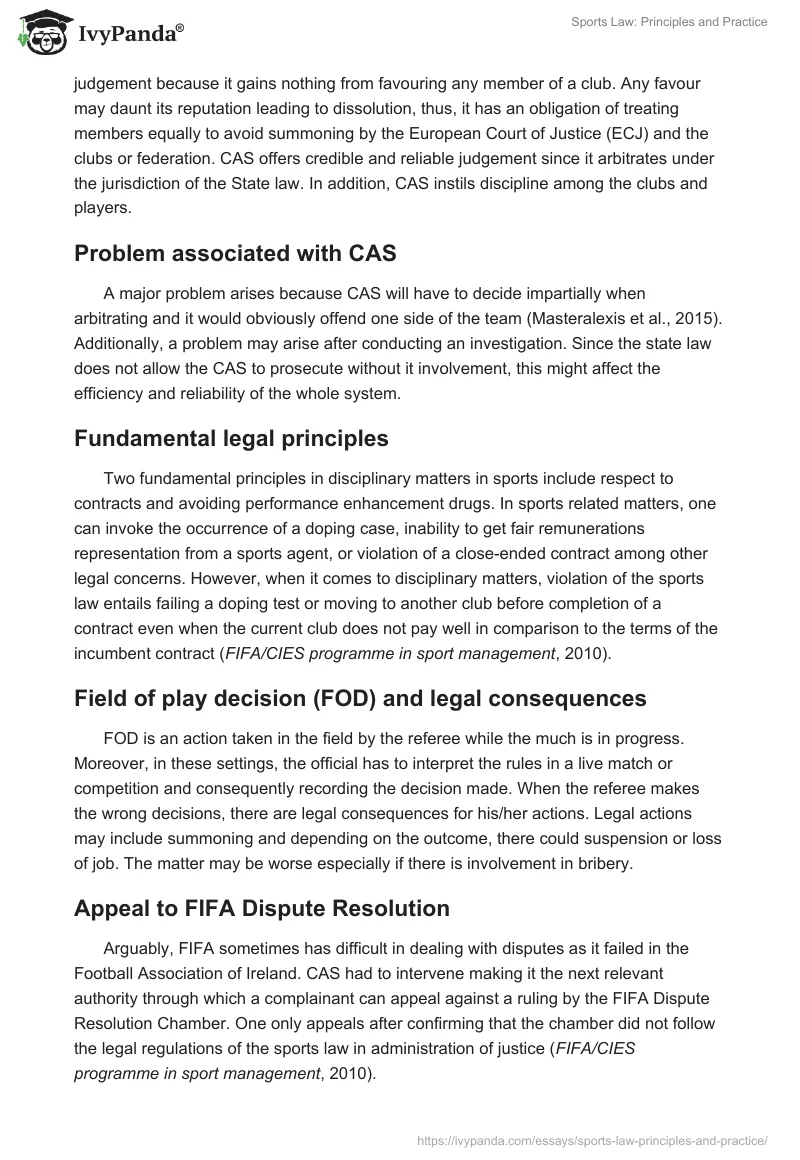 Sports Law: Principles and Practice. Page 4