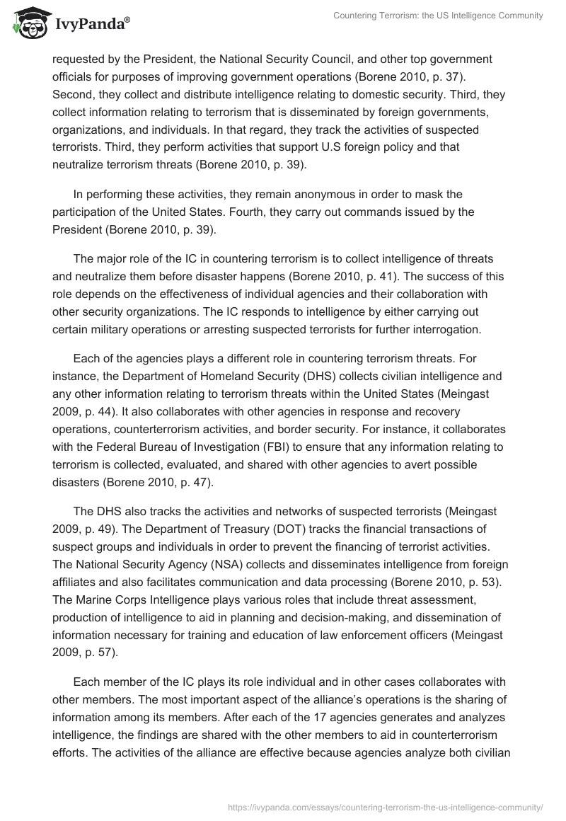 Countering Terrorism: The US Intelligence Community. Page 2
