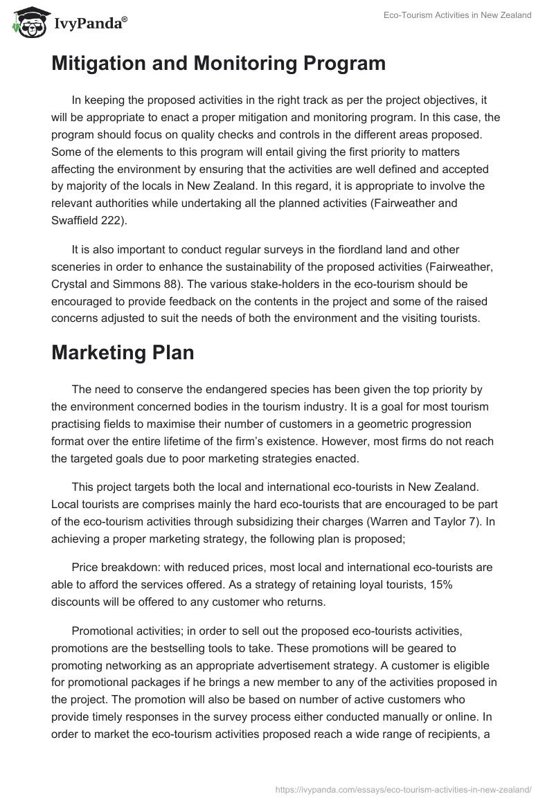 Eco-Tourism Activities in New Zealand. Page 4