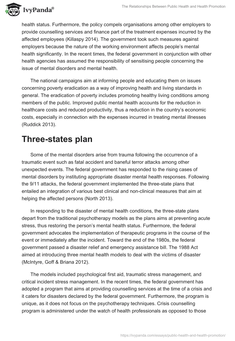 The Relationships Between Public Health and Health Promotion. Page 3