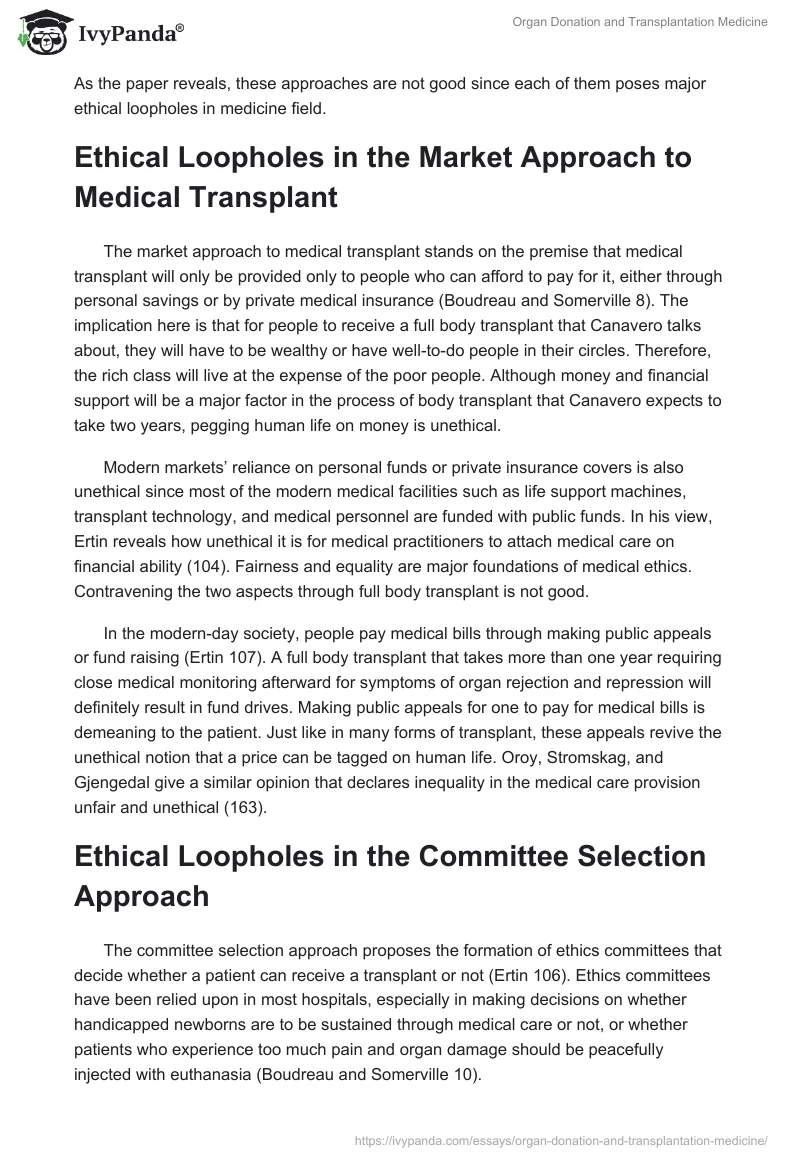 Organ Donation and Transplantation Medicine. Page 2
