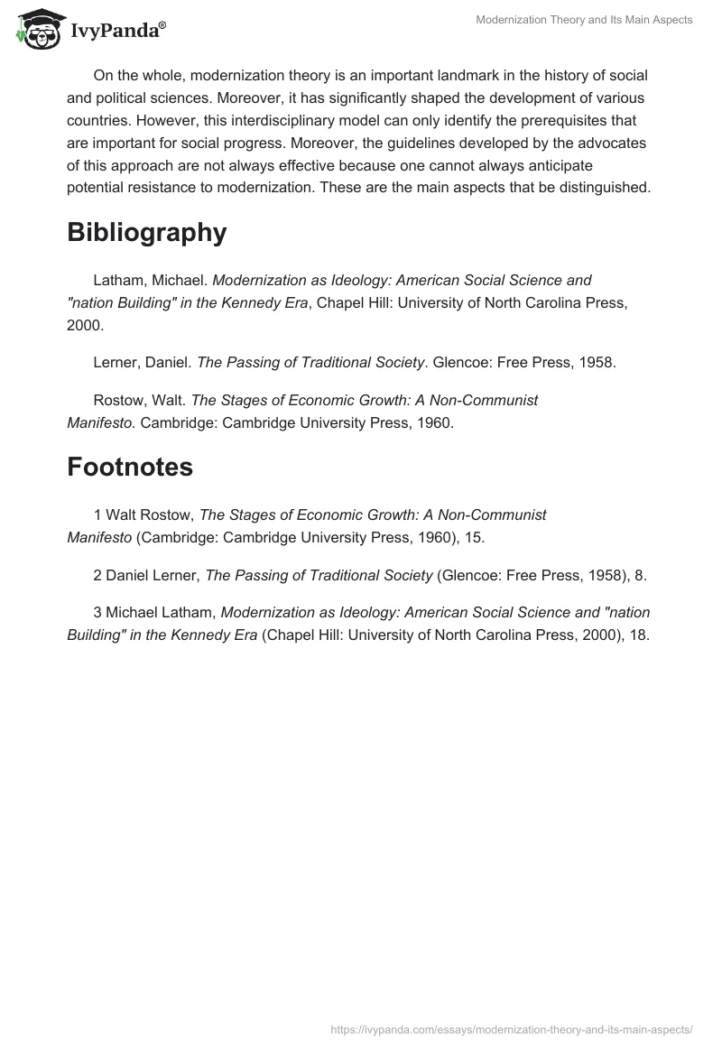 Modernization Theory and Its Main Aspects. Page 3
