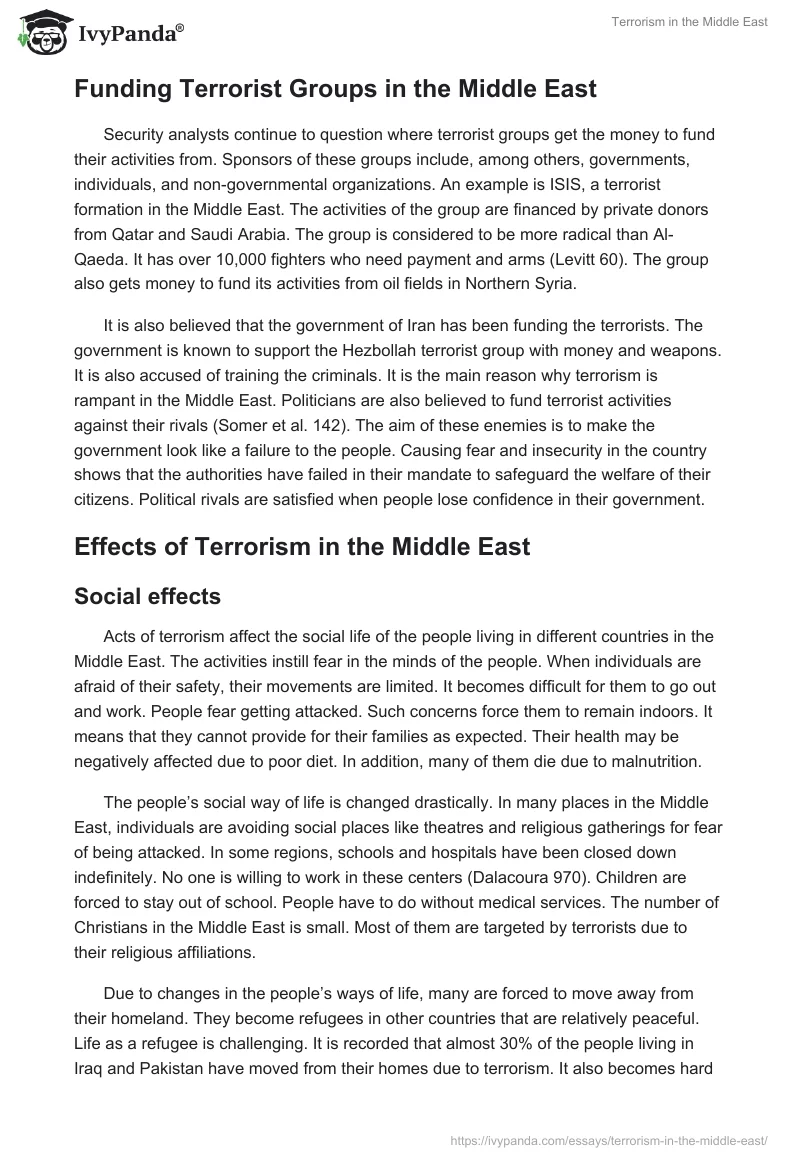 Terrorism in the Middle East. Page 5