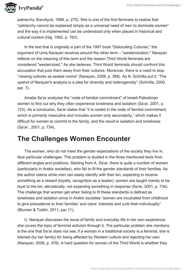 Third World Feminism and Its Challenges. Page 2