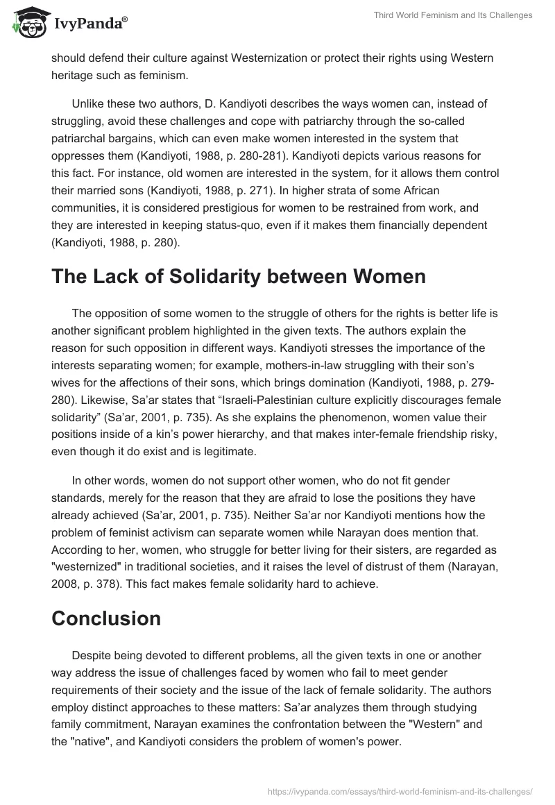 Third World Feminism and Its Challenges. Page 3