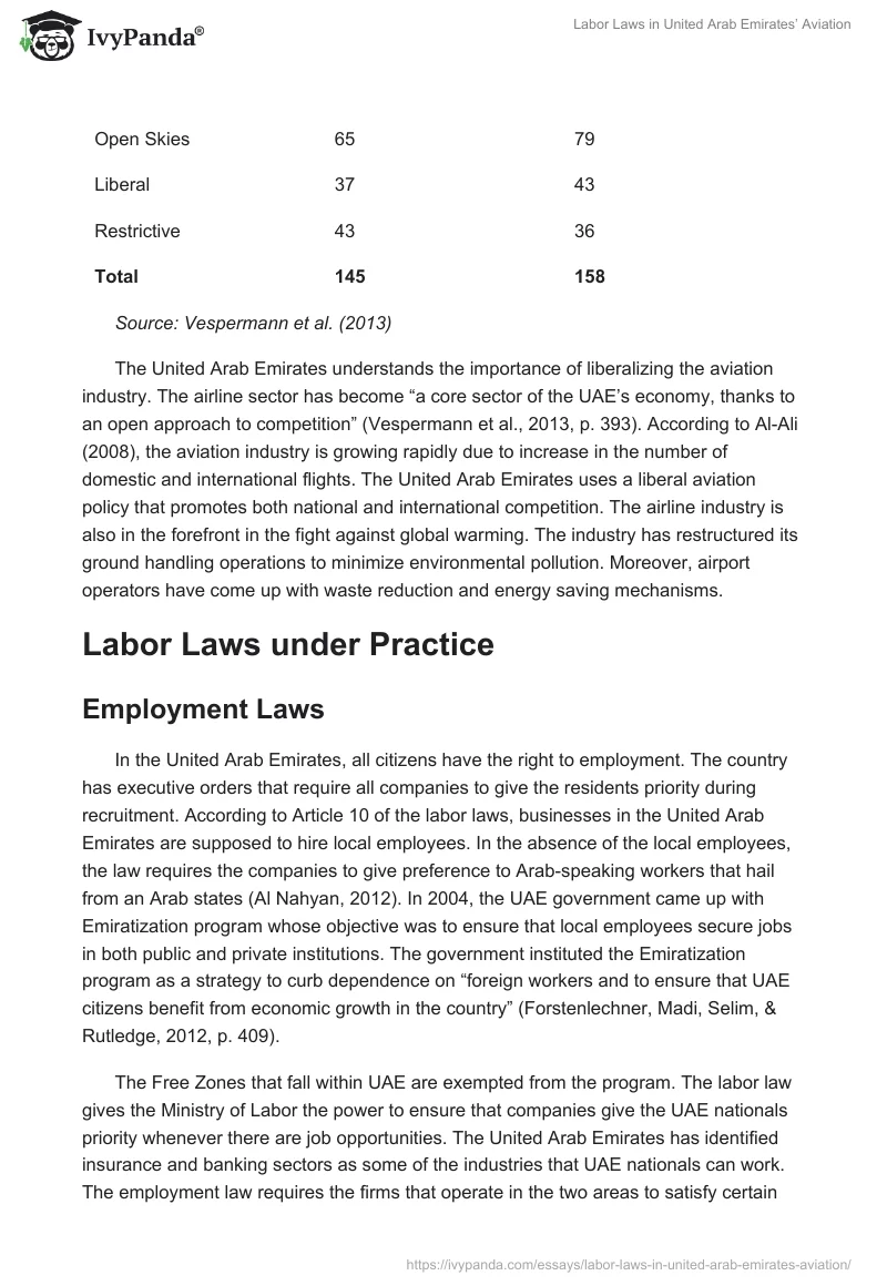 Labor Laws in United Arab Emirates’ Aviation. Page 3