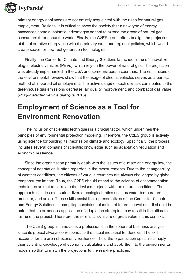 Center for Climate and Energy Solutions: Mission. Page 4