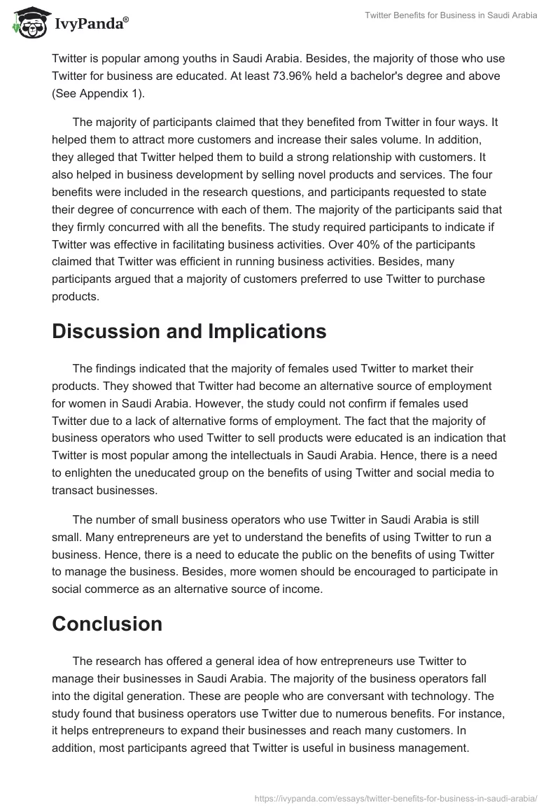 Twitter Benefits for Business in Saudi Arabia. Page 5