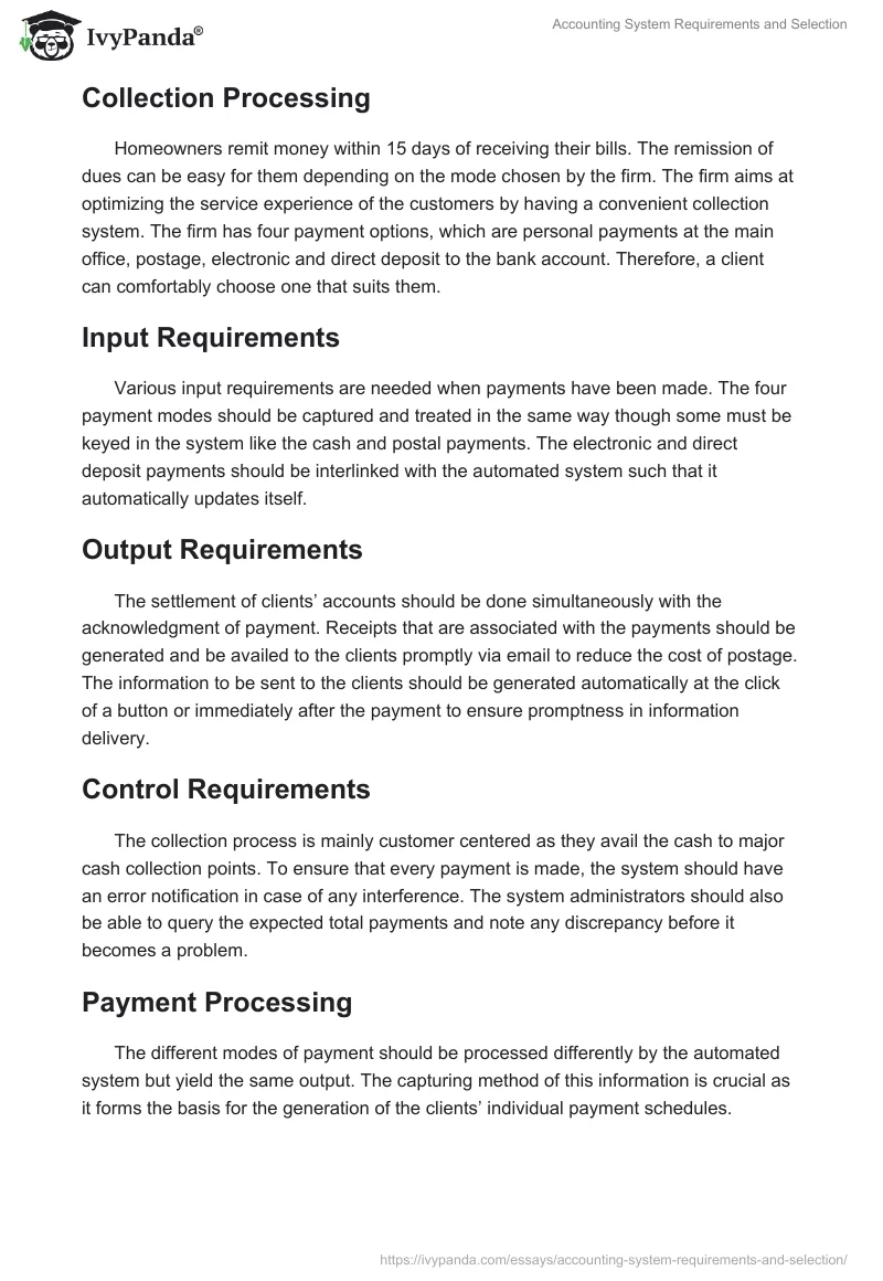 Accounting System Requirements and Selection. Page 3