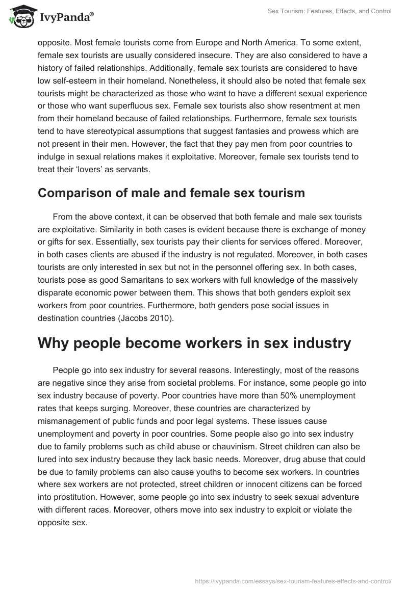 Sex Tourism: Features, Effects, and Control. Page 4
