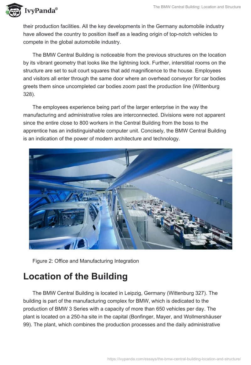 The BMW Central Building: Location and Structure. Page 3