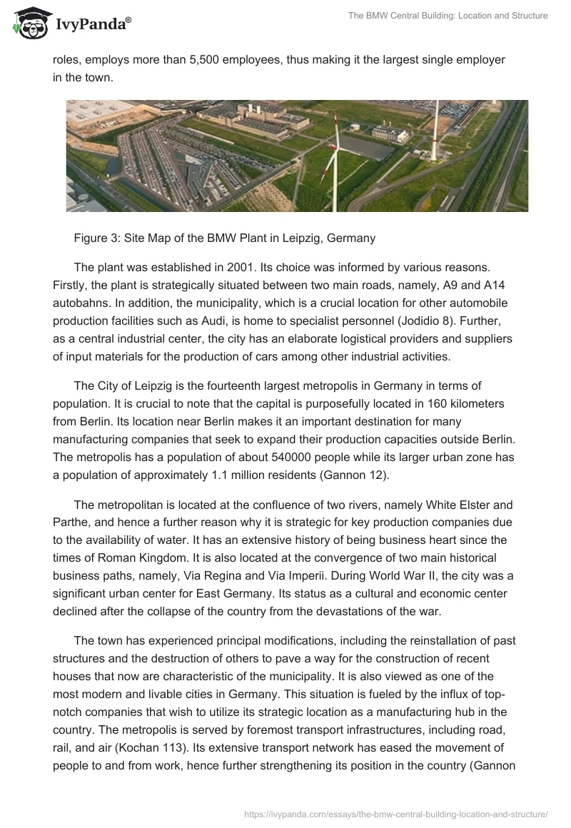 The BMW Central Building: Location and Structure. Page 4