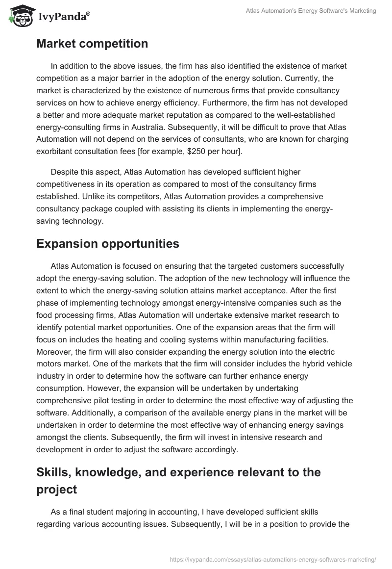 Atlas Automation's Energy Software's Marketing. Page 4